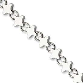 New Chisel® Stainless Steel Stars 7.5 Woman Bracelet  