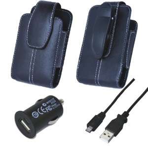  VERIZON MOTOROLA DROID X2 Premium Pouch, USB Car Charger, USB Data 