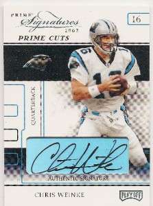 Chris Weinke 2002 Playoff Signatures Autographs Prime Cuts 1/5  