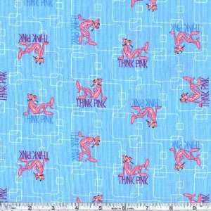  45 Wide Pink Panther Turquoise Fabric By The Yard Arts 