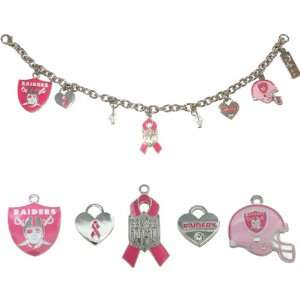   Oakland Raiders Breast Cancer Awareness Bracelet: Sports & Outdoors