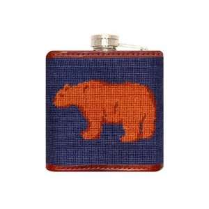   Bull & Bear Needlepoint Flask by Smathers & Branson