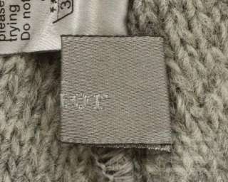 Christian Dior Light Grey & Maroon Knit Wool Mens Beanie Hat NEW 