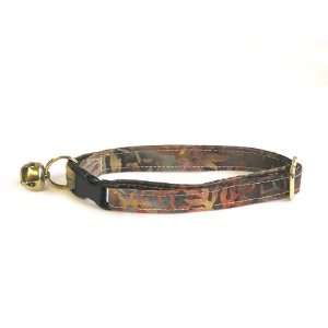  Hand crafted One of a kind Adjustable Cat Collar   Autumn 