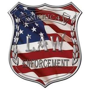American Law Enforment Police Decal   3 h   REFLECTIVE