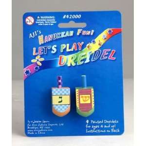  Lets Play Dreidel 2 Painted Dreidels Toys & Games