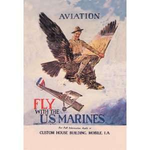  Fly with the U.S. Marines 28x42 Giclee on Canvas: Home 
