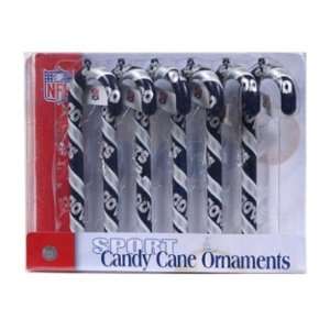  Dallas Cowboys NFL Candy Cane Ornament Set of 6: Sports 