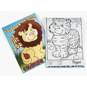    Paper Color By Number Animal Coloring Books (2 dz): Toys & Games