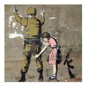   Wall Graffiti Poster Print by Banksy (20 x 20)