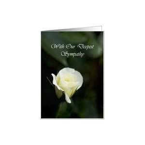 White Rose Bud Sympathy Card