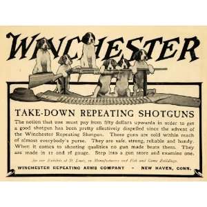  1904 Ad Puppy Winchester Repeating Shotgun 12 16 Gauge 