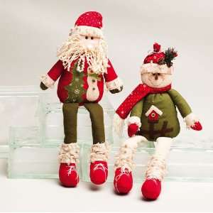 Santa & Snowman Plush Shelf Sitters 