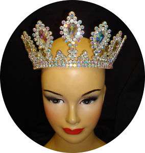   Swarovski Showgirl Drag Queen Beaty Pageant Headdress Crown Tiara