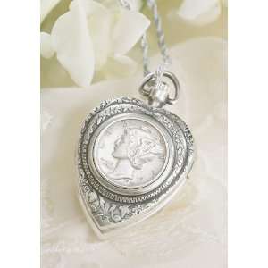  THE SILVER MERCURY DIME HEART PENDANT & WATCH: Everything 