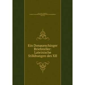   (Donaueschingen , Germany). Alexander Cartellieri  Books