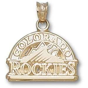  Colorado Rockies MLB Club Logo 1/2 Pendant (14kt) Sports 