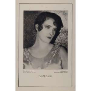 1927 Silent Film Movie Star Pauline Starke MGM Print   Original Print