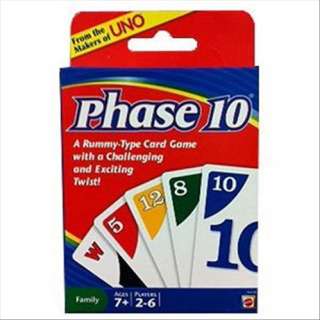 Phase Ten 10 Card Rummy Type Game 2 6 Players Mattel  