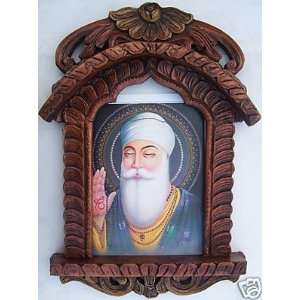  Sikh Guru Govind Singh Ji giving blessing, Jarokha Art 