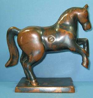 OLD HORSE BANK COPPER CLAD CAST IRON NOT N BK GUARANTEED AUTHENTIC 
