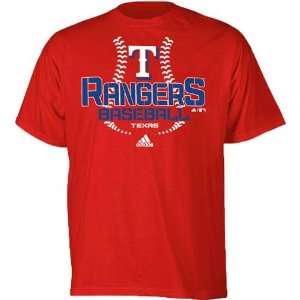  Texas Rangers Youth MLB Swift Sweep T Shirt (Red): Sports 