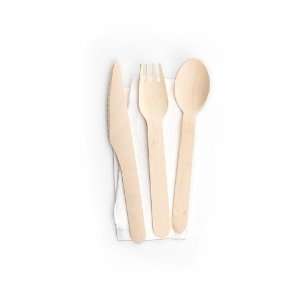  EcoWare Disposable Wooden Cutlery Set