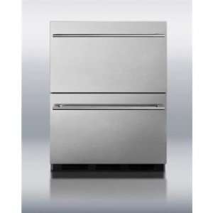  24 Outdoor Double Drawer Refrigerator with Fan Cooled Compressor 