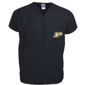   Shirt : Purdue Boilermakers Black Scrub Top: Sports & Outdoors