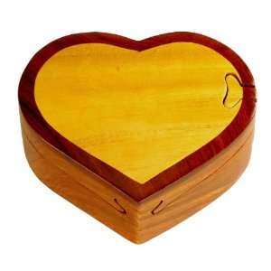  Heart   Secret Wooden Puzzle Box: Toys & Games