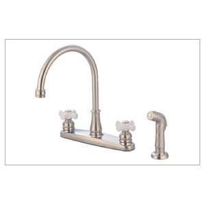    Satin/Brushed Nickel Gooseneck Faucet w/Sprayer: Home Improvement