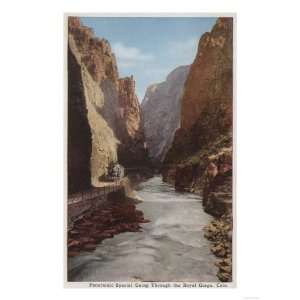  Royal Gorge, CO   View of Train , River, and Gorge Giclee 