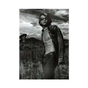   : Bon Jovi Poster Black and White Shirtless John Jon: Everything Else
