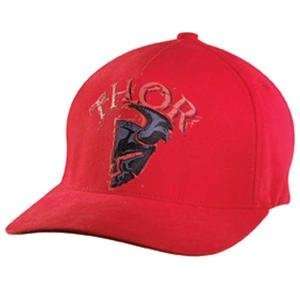  Thor Motocross Descent Hat   One size fits most/Red 