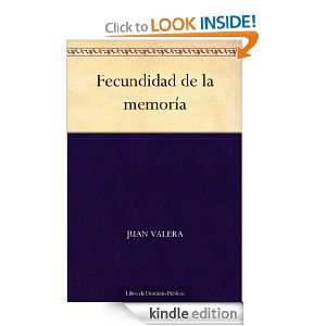   la memoría (Spanish Edition) Juan Valera  Kindle Store