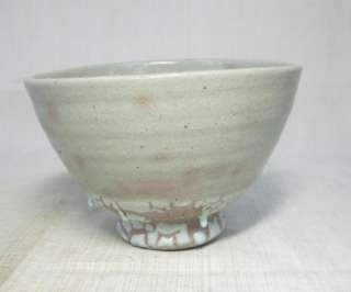 F874 Korean pottery tea bowl of Rhee Dynasty style with good tasty 