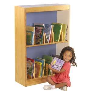   42H Wood Picture Book Single Face Adder Shelving Furniture & Decor