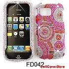Bling Crystal Hard Case Cover For Samsung Mythic A897 Red/Pink Circles 