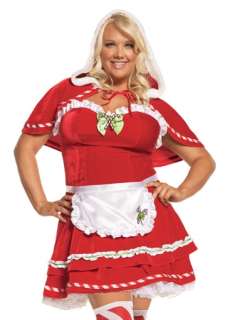 Sexy Plus Size Mrs Santa Claus Outfit Christmas Costume  