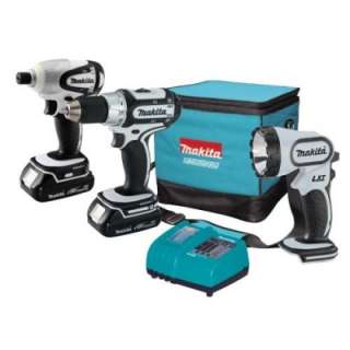 Makita LCT300W 18V Compact Lithium Ion 3 Piece Combo Kit 088381087810 
