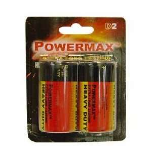  2 Pack D PowerMax Batteries Case Pack 48