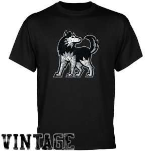 NCAA Northern Illinois Huskies Black Distressed Logo Vintage T shirt