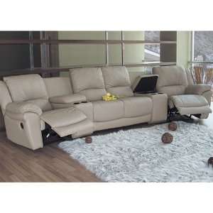  Promenade Collection  Taupe Leather Sectional   Coaster Co 