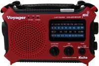   RED Kaito KA500 AM/FM Solar Crank NOAA Weather Alert Radio & LED Lamp