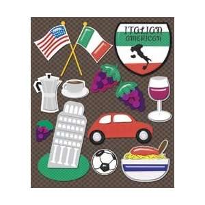  K&Company Sticker Medley Italian Heritage; 6 Items/Order 