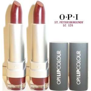  OPI Lipcolour #LC 124 ST. PETERSBURGUNDY (Qty, Of 2 LipSticks 