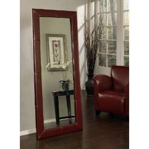  Windsor Leather Floor Mirror by Abbyson Living