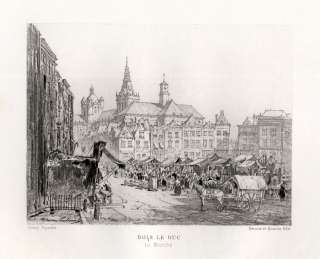 Antique Print DEN BOSCH NETHERLANDS Havard Lalanne 1882  