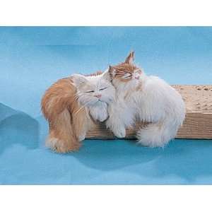  2 Kittens Sleeping Collectible Figurine Cat Statue 