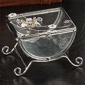  Purple Orchid w/ Floral Jewelry Box Container Accessory 
